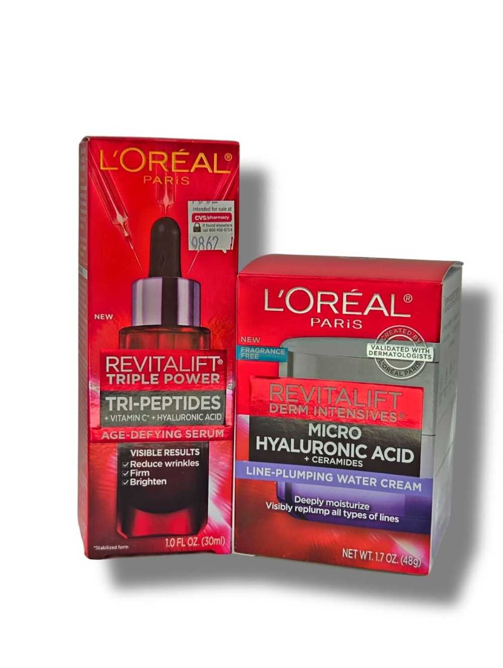 L’Oréal Revitalift Tri-Peptides Serum & Water Cream Set $65+ Value